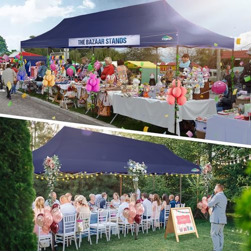 10x20 Pop Up Canopy Tent with 6 Removable Sidewalls, Waterproof and UV 50+ U619