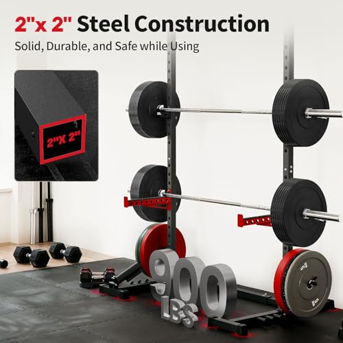 Adjustable Squat Rack with Pull-Up Bar for Home Gym C420161