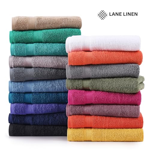 16 Piece 100% Cotton Bath Towel Set - Black E88139