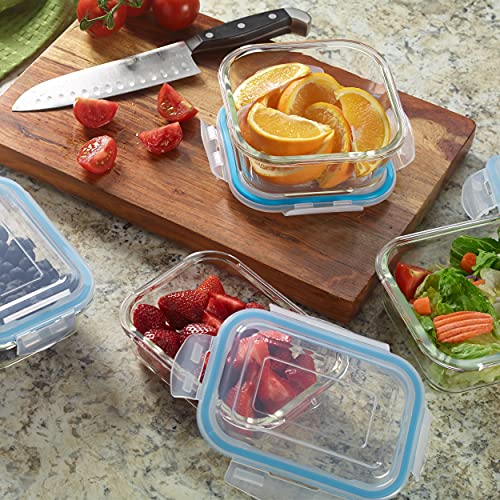 Glass Food Storage Containers with Lids, 9 Pack, Airtight & Leak Proof A9201