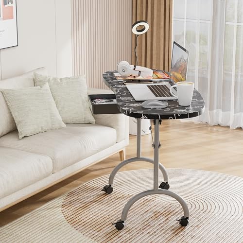 Foldable Manicure Nail Table with Drawer, LED Lamp, and Carry Bag A342452