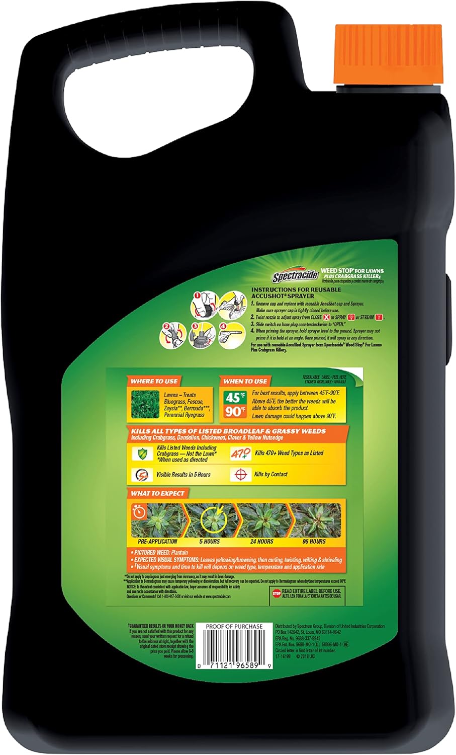Weed Killer for Lawns Plus Crabgrass Killer Refill H97952