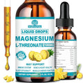 Magnesium L-Threonate Liquid, Triple Sleep Magnesium Threonate w. Apigenin, Theanine, Lemon Balm High Absorption Liquid Magnesium Threonate Supplement for Sleep Memory Calm Brain Nerve Muscle