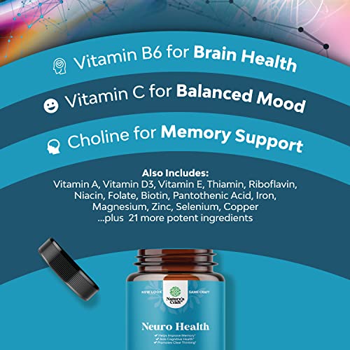 Brain Support Supplement with Cognitive Enhancement Vitamins Z4647