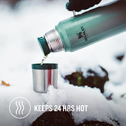 1L Stainless Steel Thermos Flask, Charcoal – Keeps Drinks Hot or Cold 24 Hours, Leakproof Lid Doubles as Cup F415564