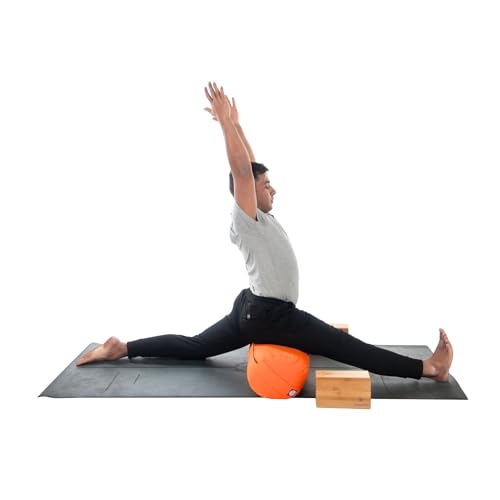 Round Cotton Yoga Bolster for Back Support S518696