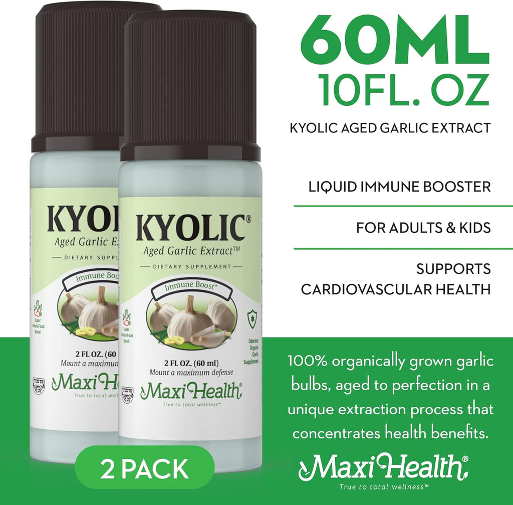 Aged Garlic Extract Liquid Odorless Organic Supplements Immune Health 2 Pack Z46594