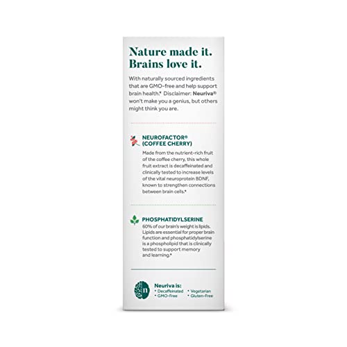 Brain Supplement for Memory, Focus and Concentration, Caffeine Free, 30ct Capsules H86972