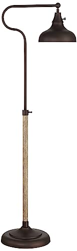 Rustic 57" Tall Pharmacy Floor Lamp with Adjustable Dome Shade M481
