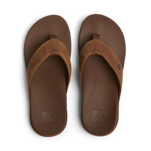 Men's Leather Flip Flop with Cushion Footbed E88429