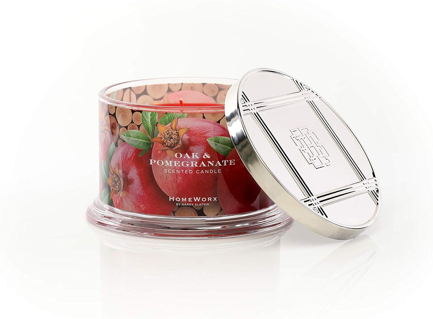 4 Wick Candle, 18 oz, Oak & Pomegranate X5970