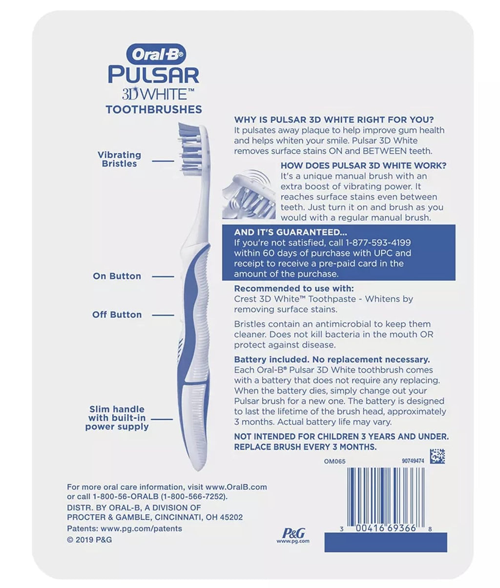 Battery Powered Toothbrush 4 Count F93189