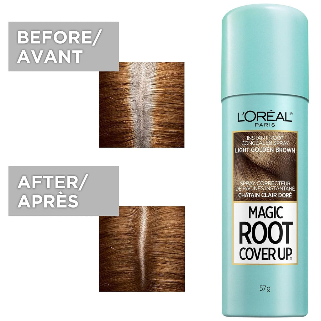 Root Cover Up Gray Concealer Spray, Light Brown and Light Golden Brown, 2 oz Bundle D663