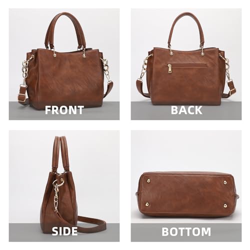 Women PU Leather Top Handle Satchel Shoulder Bag Tote G19535