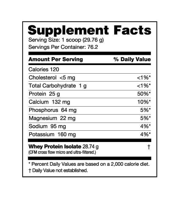 Whey Protein Isolate Powder, Dutch Chocolate, 2 lbs G687