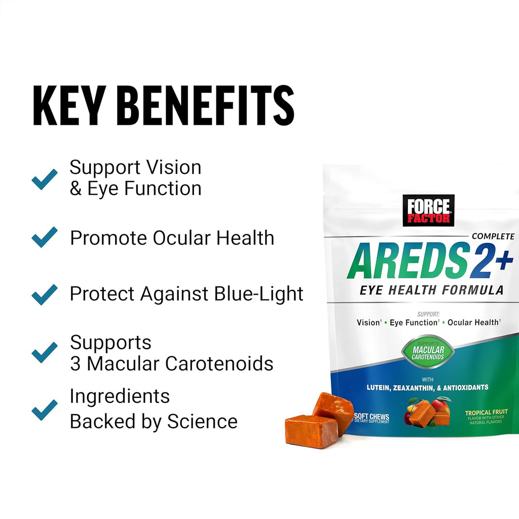 Eye Vitamins with Lutein & Zeaxanthin, Tropical Punch Flavor, 60 Soft Chews Y7593