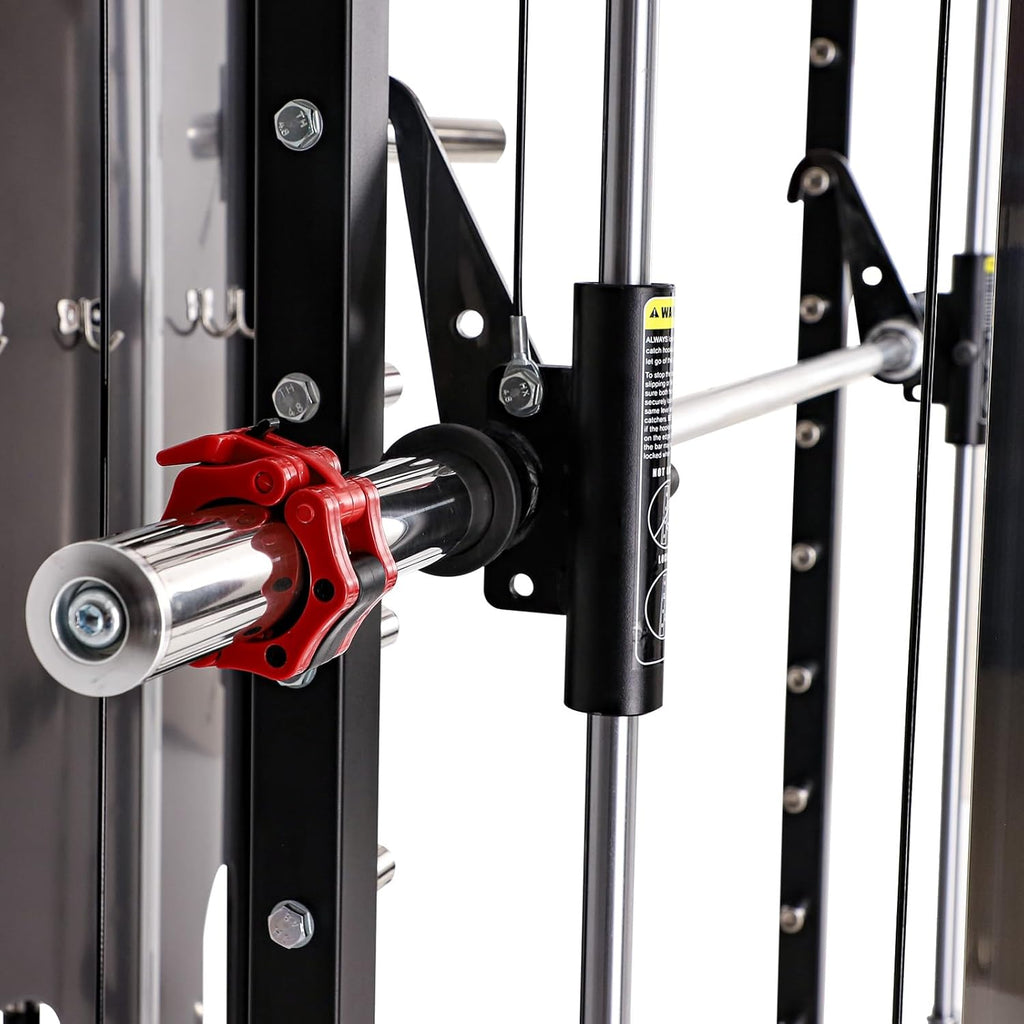 Home Gym Smith Machine with Pulley System Squat Rack Pull Up Bar F8529