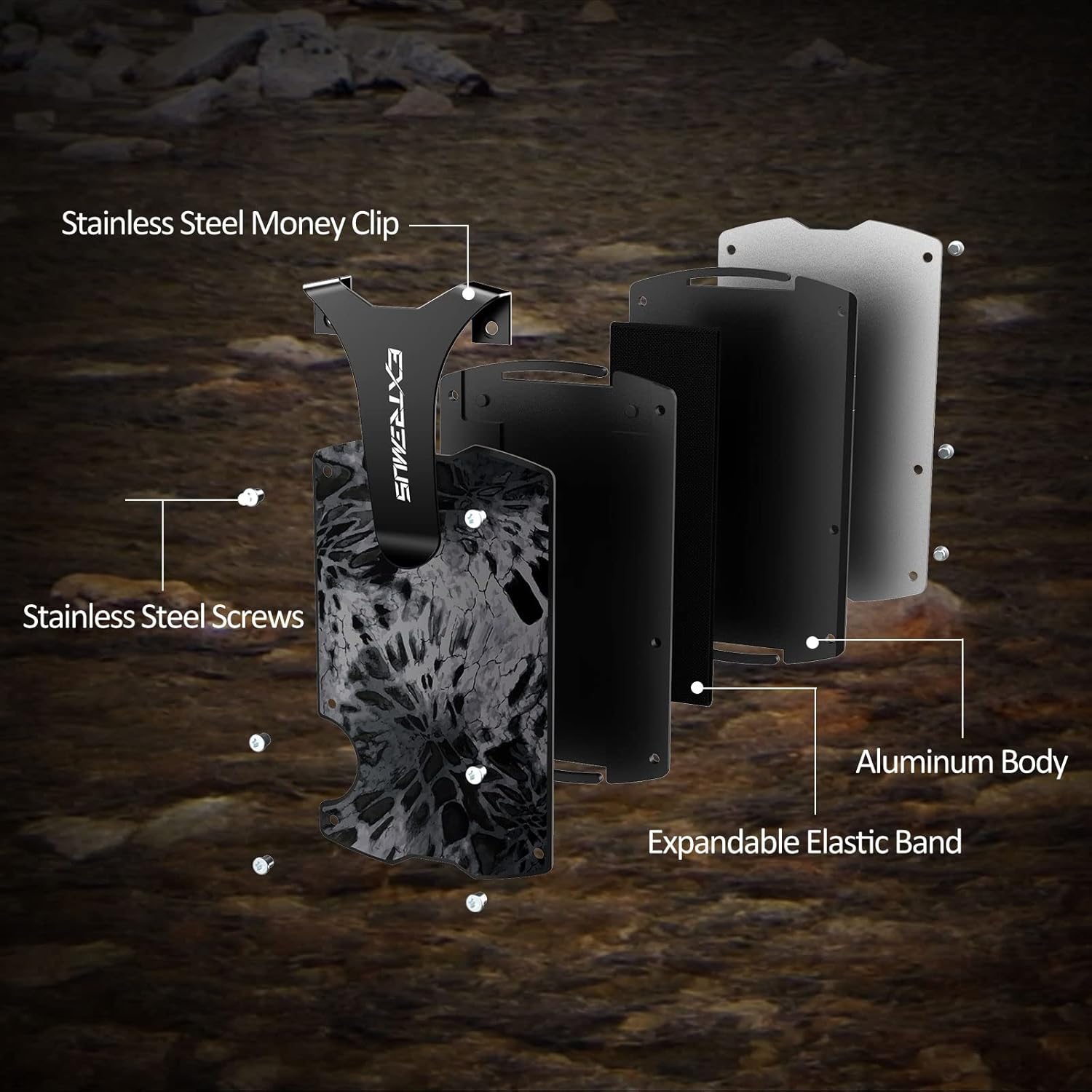 Slim Carbon Fiber Wallet for Men with Money Clip and RFID Blocking L7835