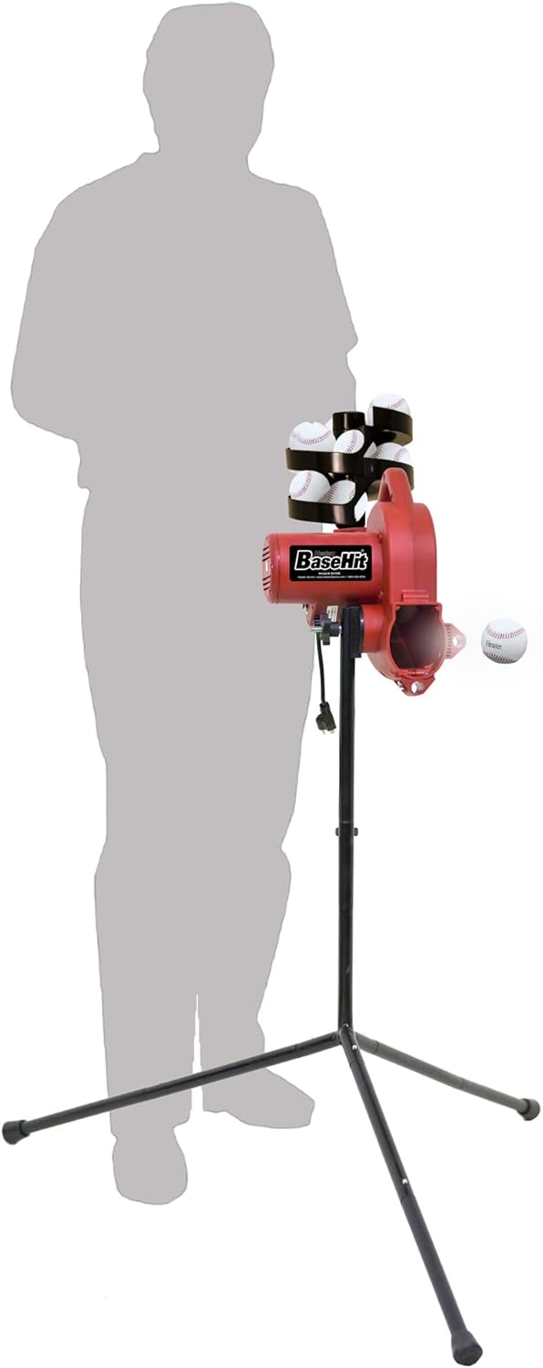 Baseball Pitching Machine, Up to 45 MPH G65911