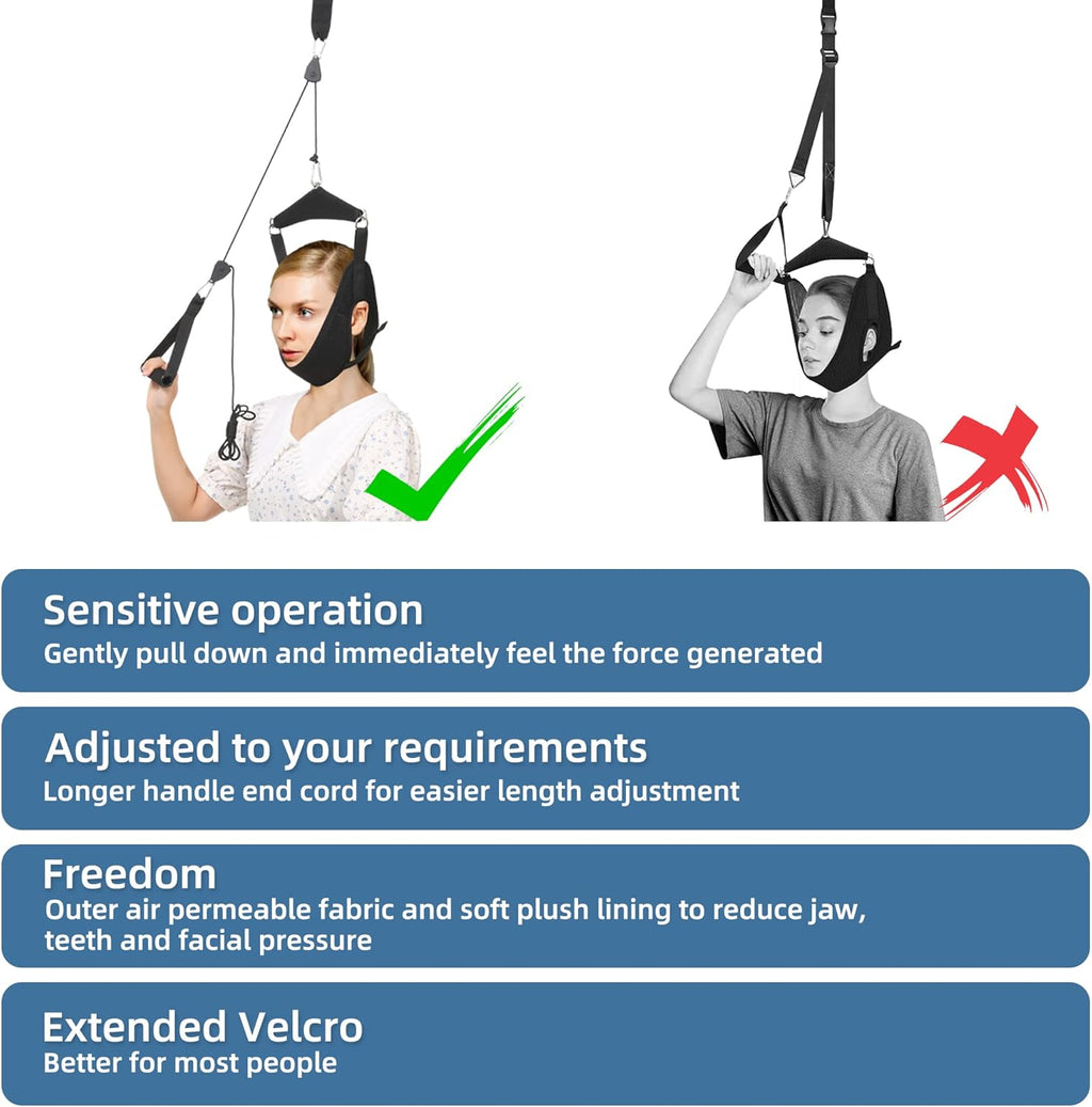 Neck Stretcher Cervical Traction Device, Double Ratchet, Portable C623