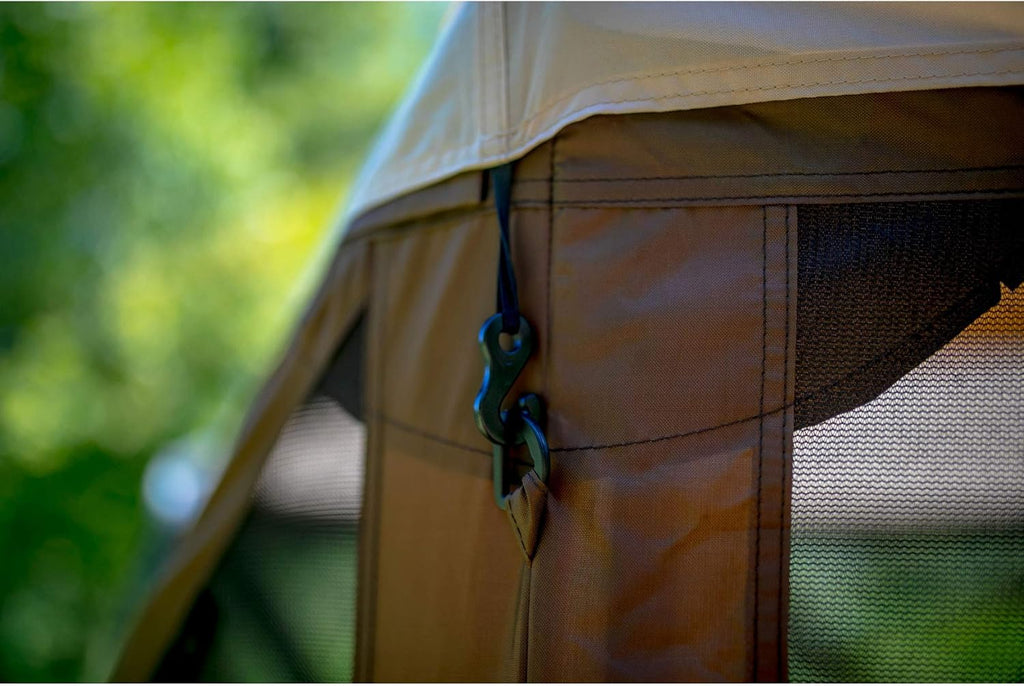 Outdoor Portable Screened Gazebo Canopy Tent with Carry Bag, Tan U6496