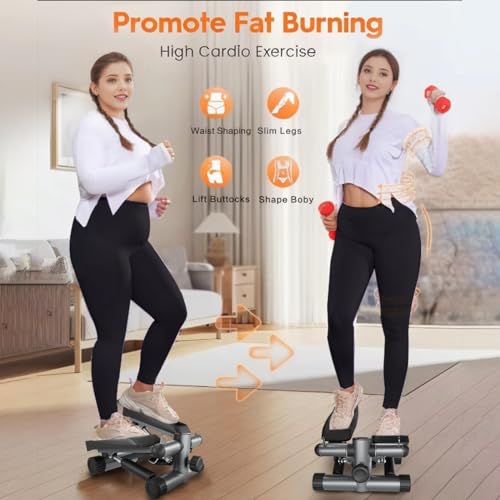 Stepper for Exercise with Resistance Bands and LCD Monitor U69082