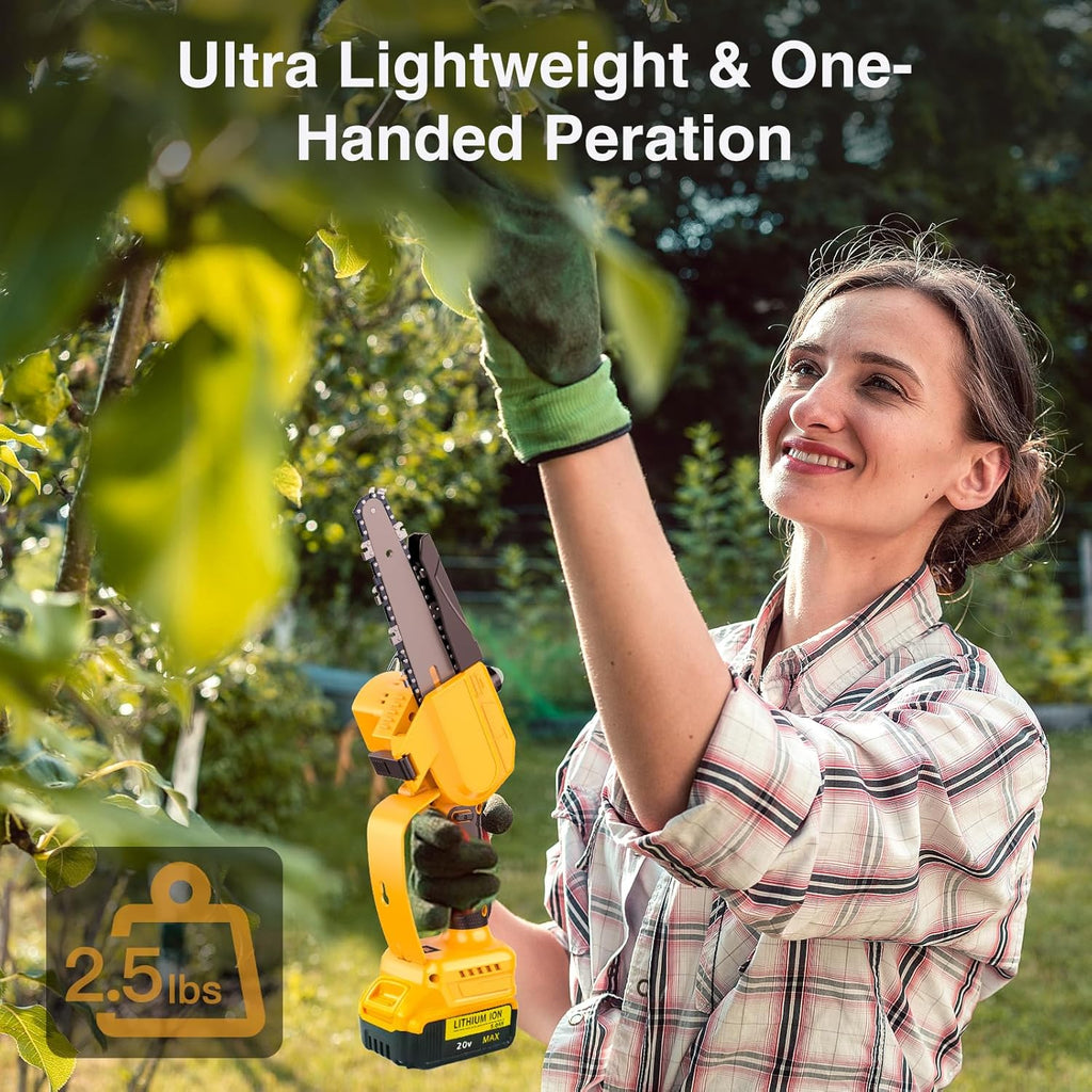 6 Inch Cordless Mini Chainsaw for Wood Cutting and Tree Trimming U478712