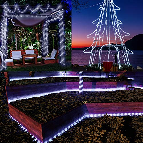Solar Powered LED Rope Lights 40FT Waterproof Outdoor Garden Decor H6990