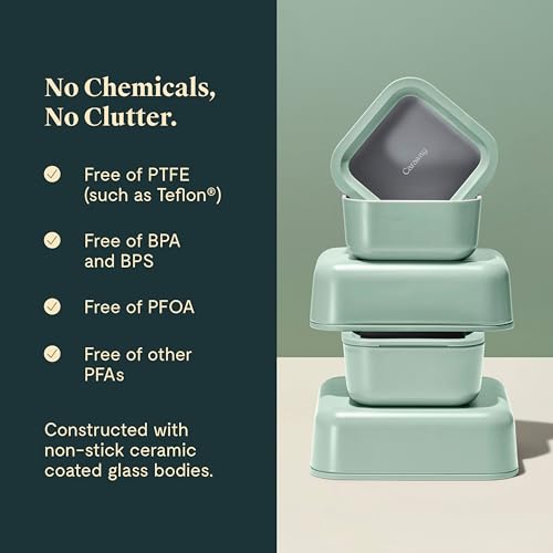 Glass Food Storage Set, 14 Pieces with Ceramic Coated Lids K966
