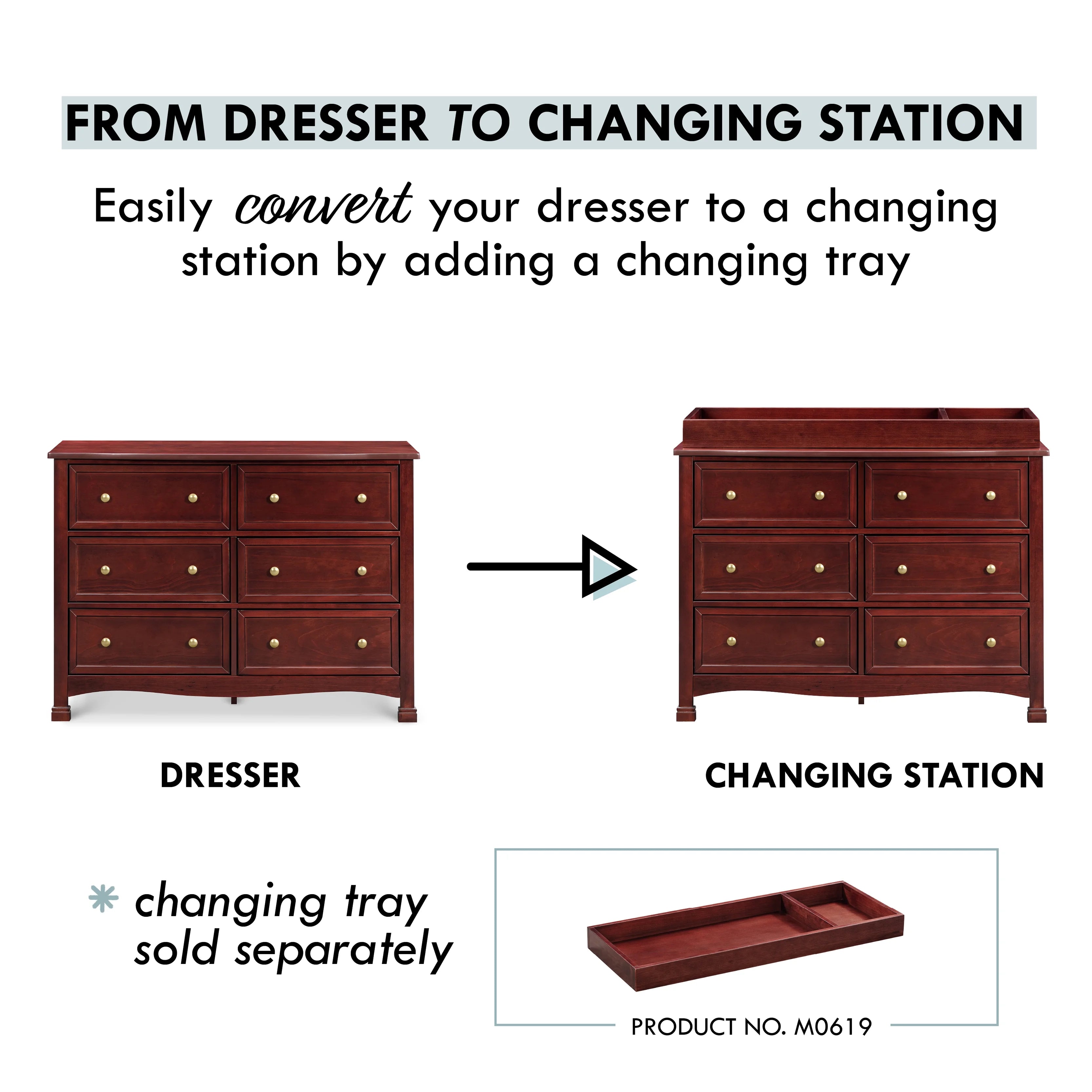 6-Drawer Double Wide Dresser, Rich Cherry D6567