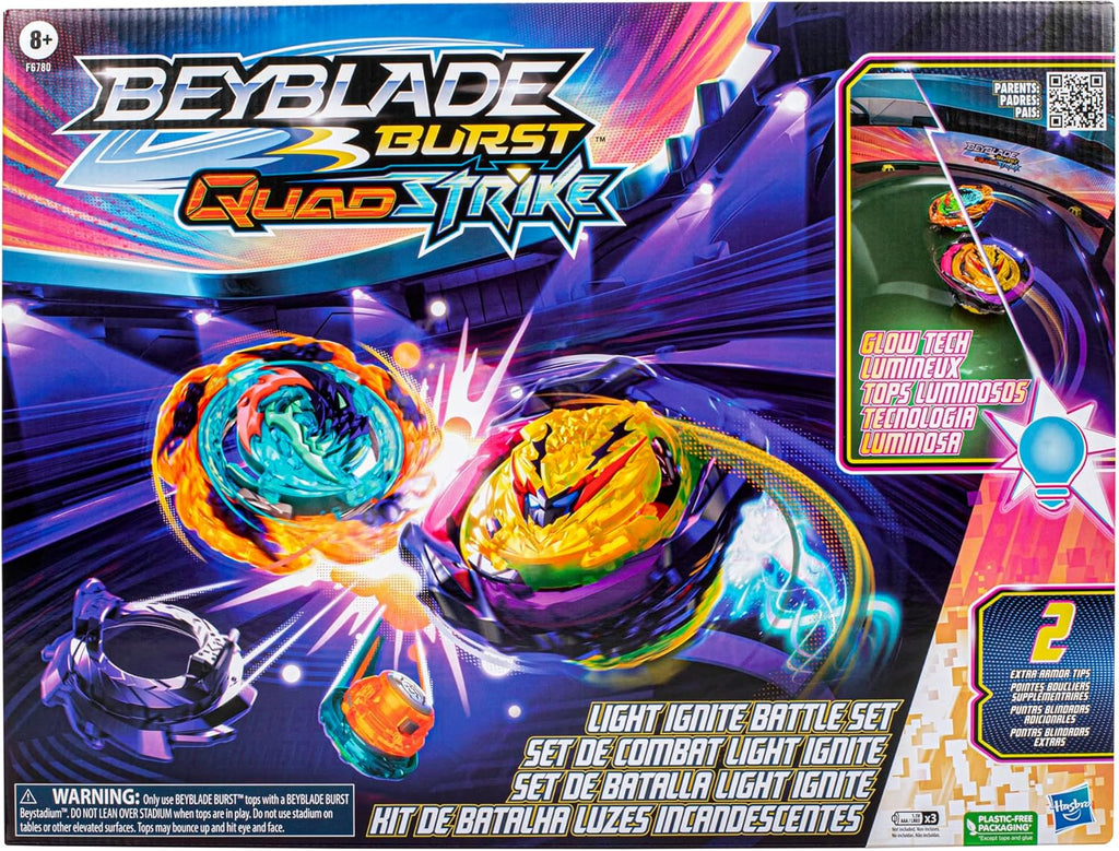 Spinning Tops Battle Set with Stadium and 2 Launchers, Toys for Ages 8 and Up E1571