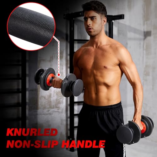 Adjustable Dumbbell Set with Tray for Home Gym Workout T116959