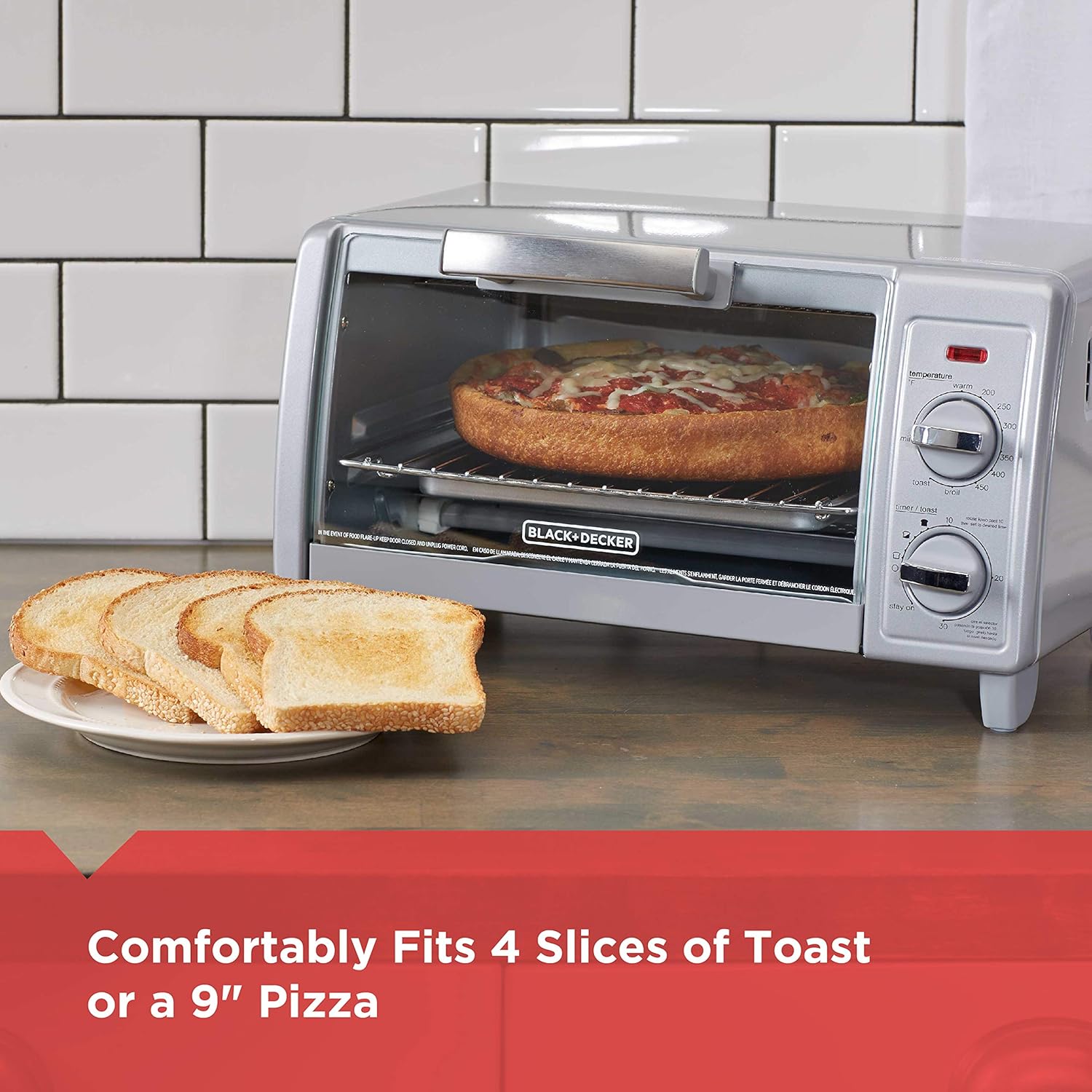 4-Slice Toaster Oven, Stainless Steel T95230