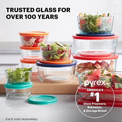 Glass Food Storage Container with BPA-Free Lids, 3 Cup A271