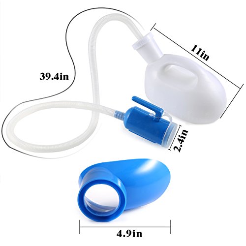 Portable Female Urinal 2000ml for Travel Camping Car Hospital Bed A703