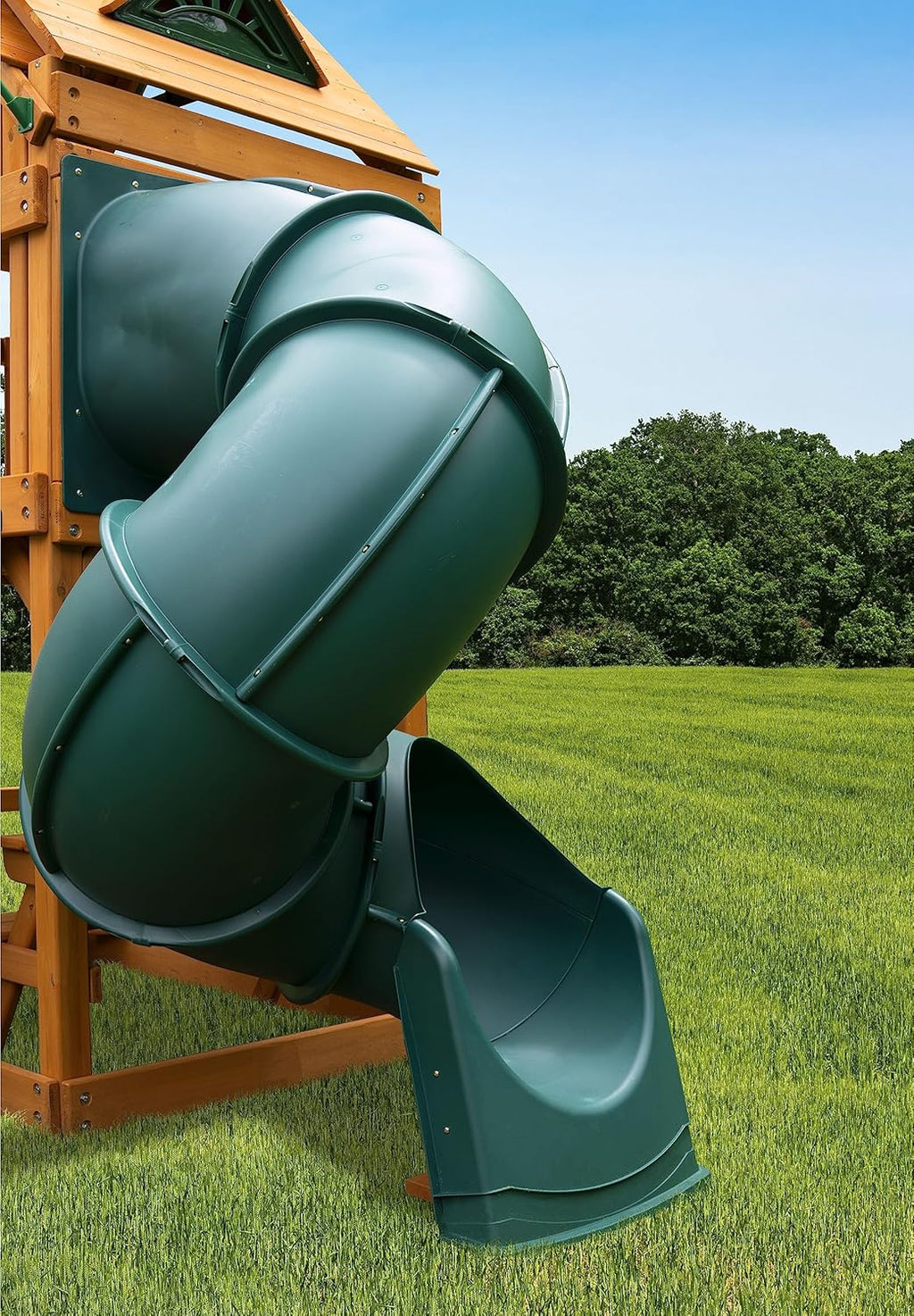Quick Connect 5 Foot Turbo Tube Slide for 5 Foot Deck Heights, Green V872228