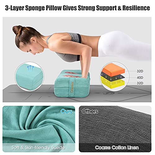 Yoga Bolster Pillow with Carry Handle, Removable Washable Cover O904478
