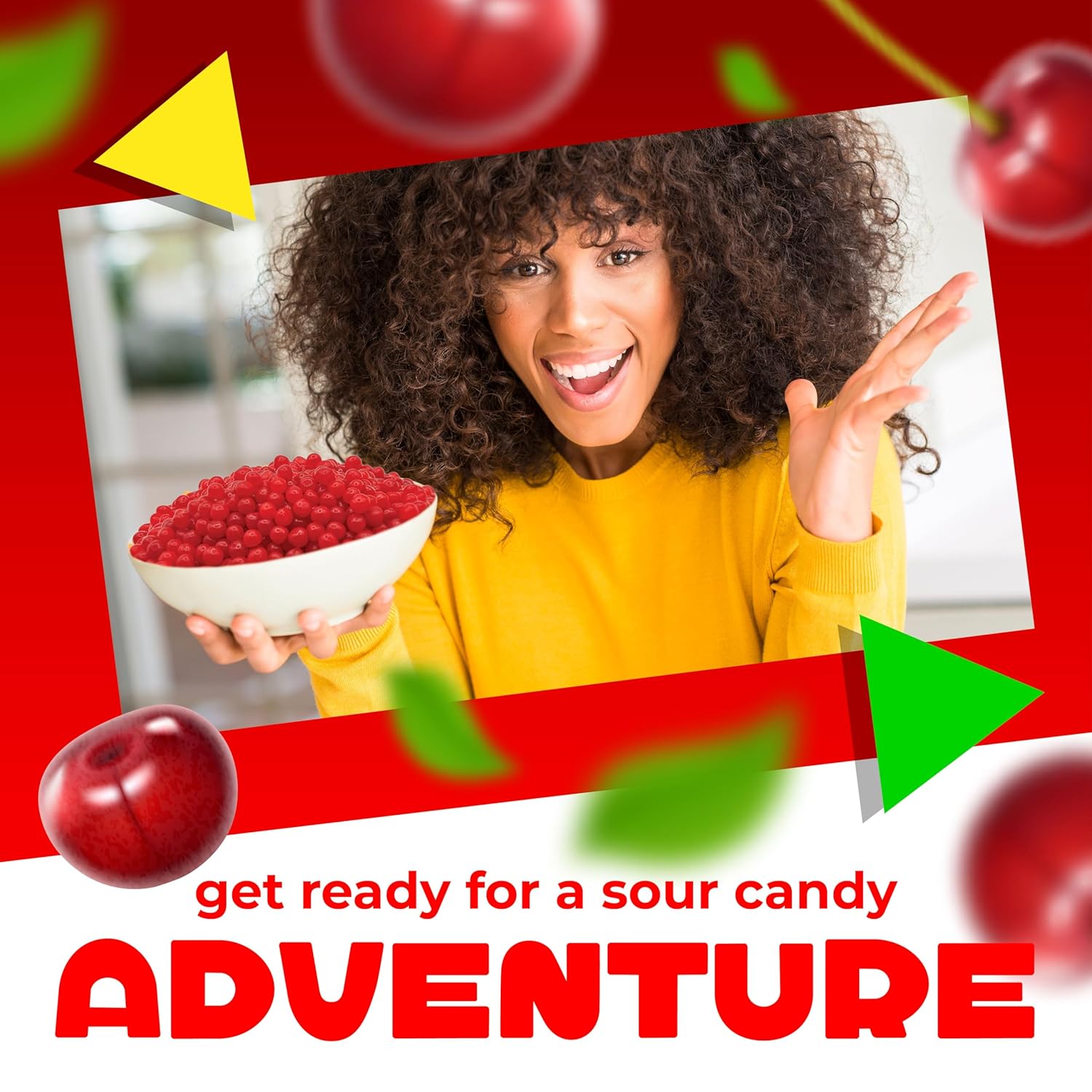 Chewy Cherry Sours Candy, 2 Pound Bag G466