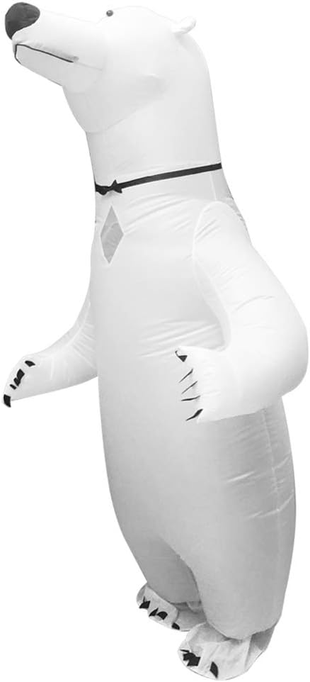 Inflatable White Polar Bear Costume for Adults P56877