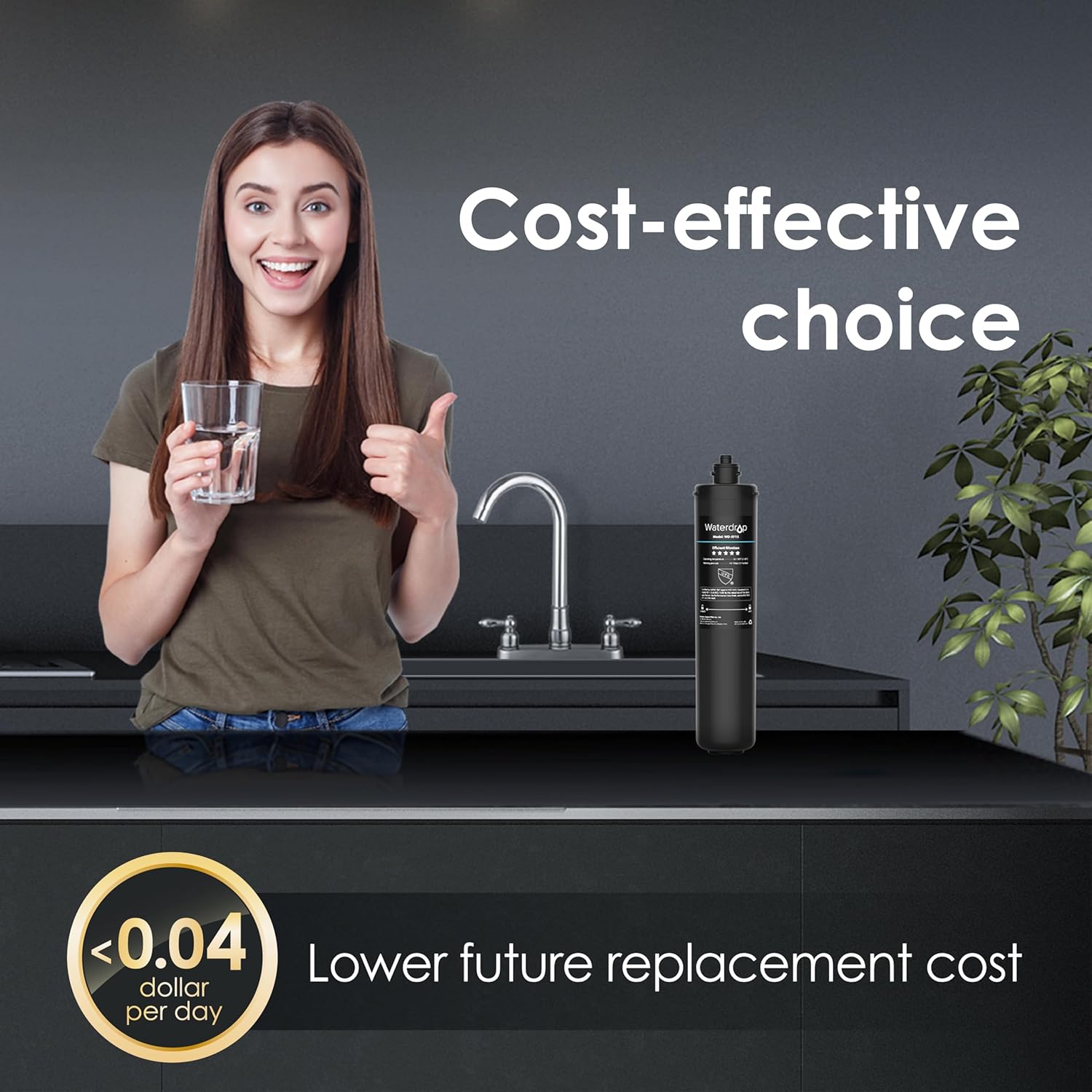 Under Sink Water Filter System with Replacement Filter Cartridge Y9574