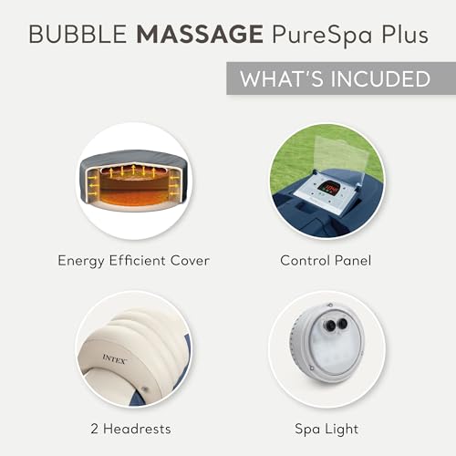 6-Person Bubble Massage Spa Set with Cover, Headrests, and LED Light U47792