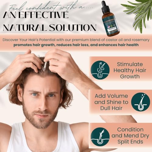 Rosemary and Castor Oil for Hair Growth, 2 oz Q73169