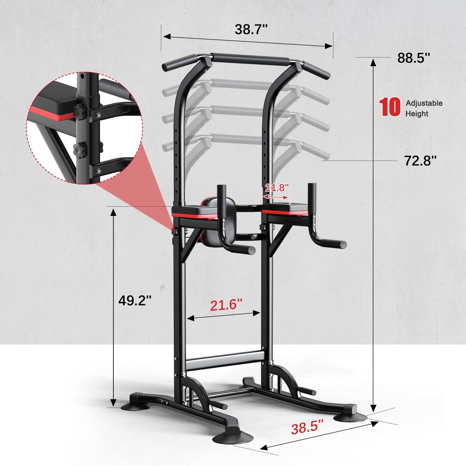 Pull Up Bar Station for Home Gym Strength Training R4561