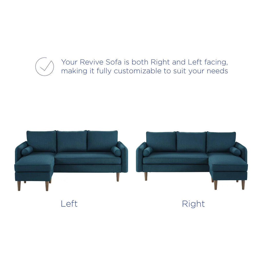 Navy Blue Fabric Sectional Sofa Set for Living Room L590663