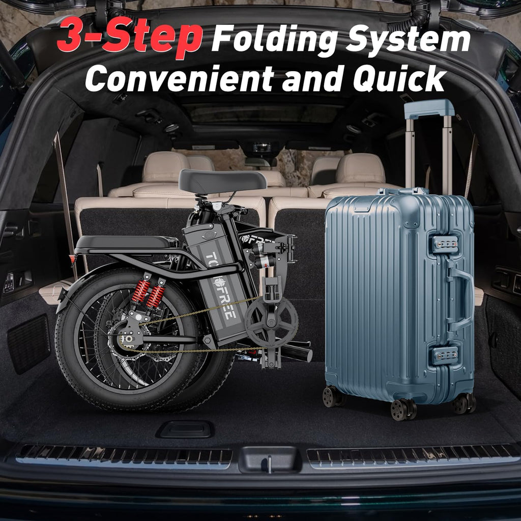 Electric Bike for Adults, 1200W Motor, 40 Miles Range, Folding Ebike X2739