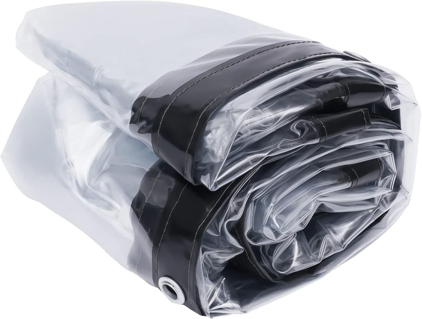 8×20FT Clear PVC Tarp Curtain Waterproof Patio Enclosure J408