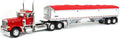 1/64 Red Peterbilt 379 Day Cab with White Wilson Pacesetter Grain Trailer 60-1765