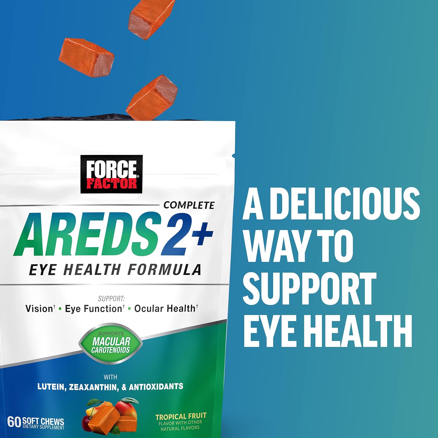 Eye Vitamins with Lutein & Zeaxanthin, Tropical Punch Flavor, 60 Soft Chews Y7593