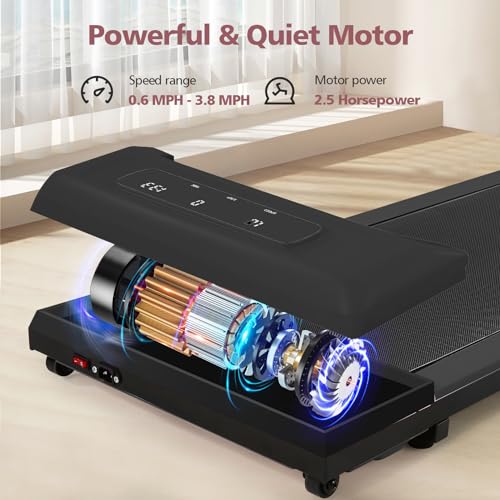 Under Desk Treadmill for Home with Remote Control and LED Display J996