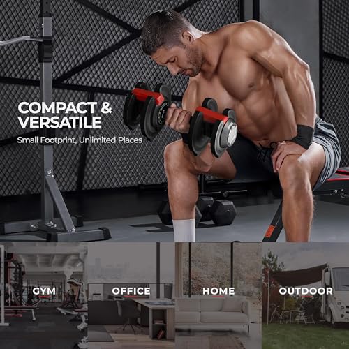 Adjustable Dumbbell Set with Anti-Slip Handle for Home Gym Strength Training H632151